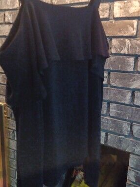 Banana Republic Black Ruffle-Front Mini Top